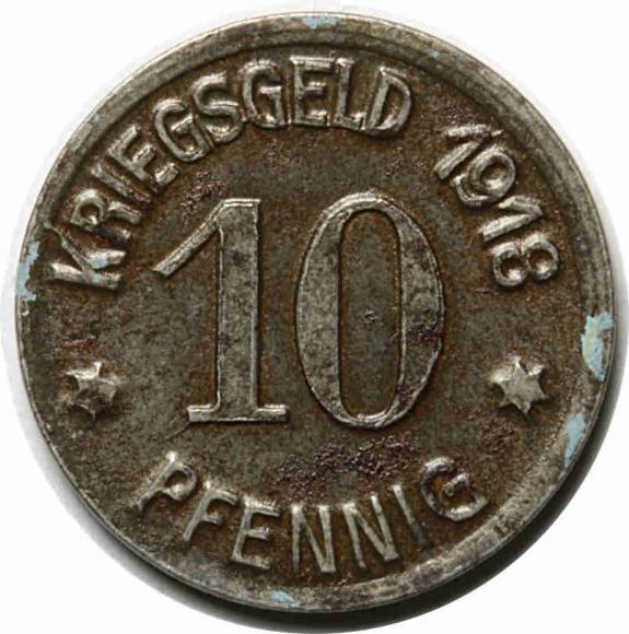 10 fenigów 1918 Wodzisław Śląski / Loslau (2)