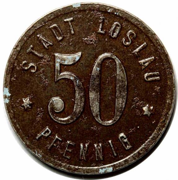 50 fenigów 1918 Wodzisław Śląski / Loslau (1)