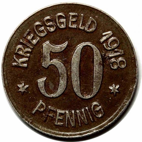 50 fenigów 1918 Wodzisław Śląski / Loslau (2)