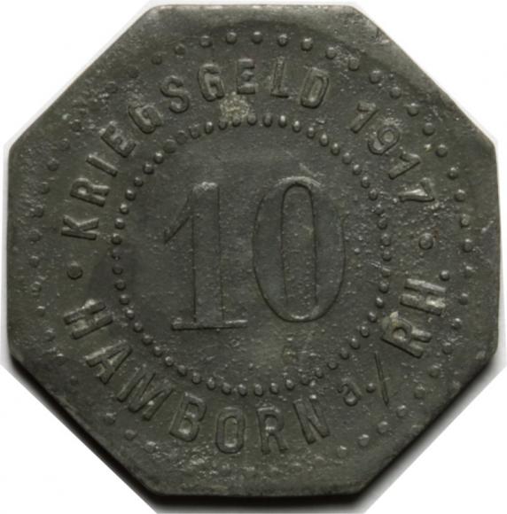 10 fenigów 1917 Hamborn (1)