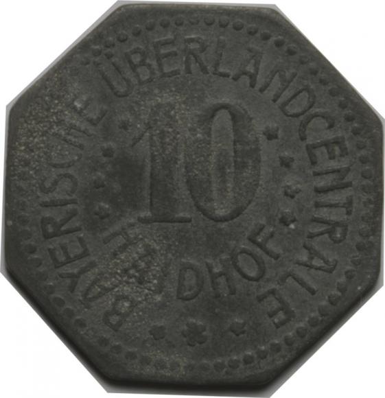 10 fenigów Bayeriche Uberlandcentrale Haidhof (1)