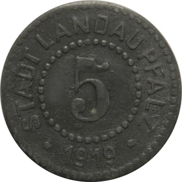 5 fenigów 1919 Landau (1)