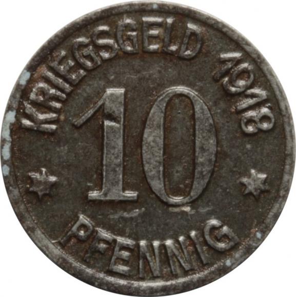 10 fenigów 1918 Głogówek / Ober - Glogau (1)