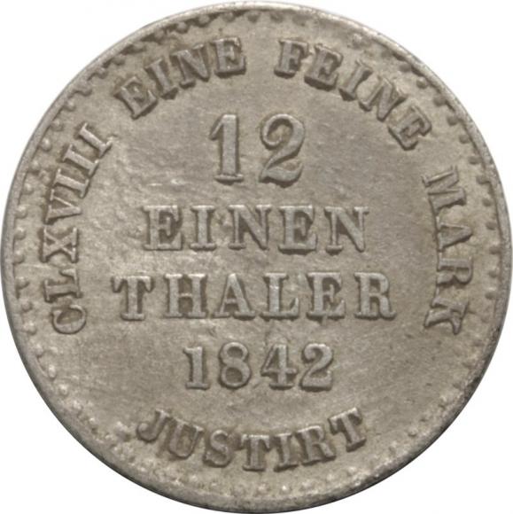 1/12 talara 1842 Ernest August V Hanowerski Hanower (2)