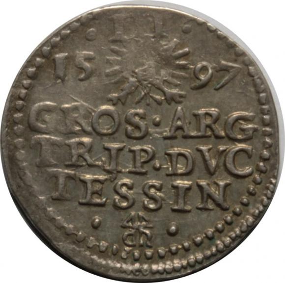 Trojak 1597 Adam Wacław Cieszyński Księstwo Cieszyńskie Cieszyn (2)