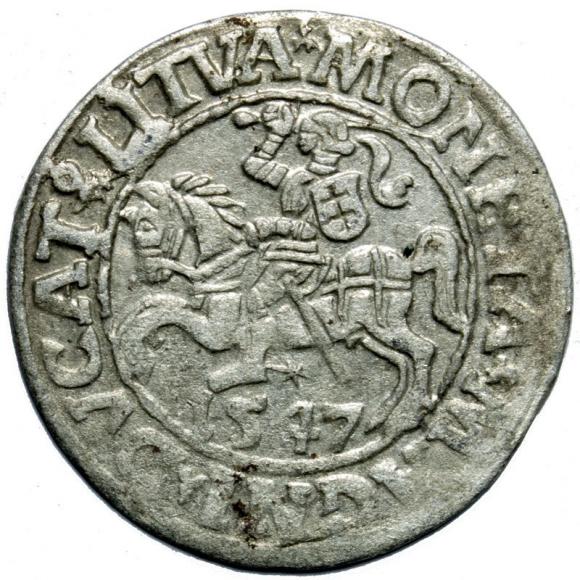 Półgrosz 1547 Zygmunt II August Wilno (1)
