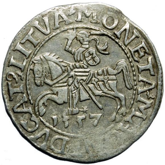 Półgrosz 1557 Zygmunt II August Wilno (1)