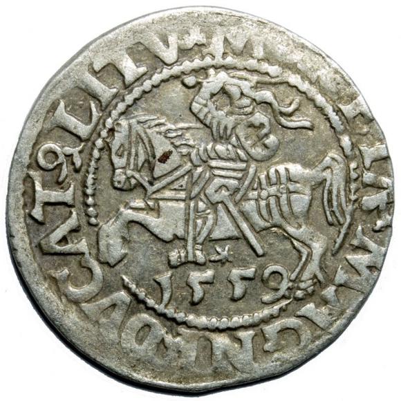 Półgrosz 1559 Zygmunt II August Wilno (1)