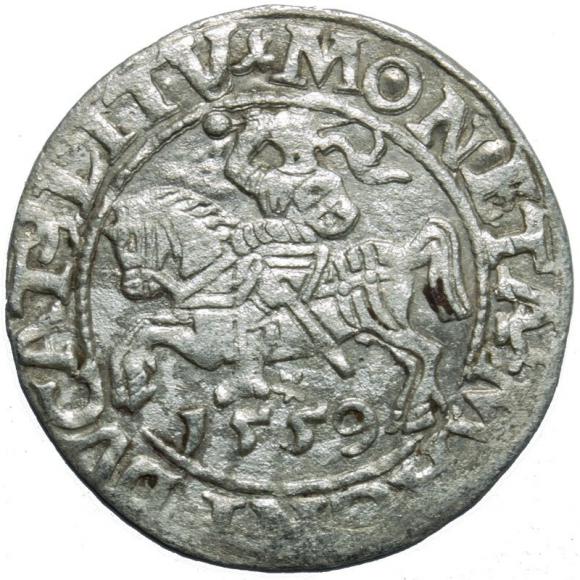 Półgrosz 1559 Zygmunt II August Wilno (1)