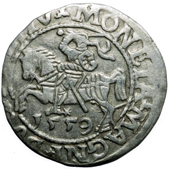 Półgrosz 1559 Zygmunt II August Wilno (1)
