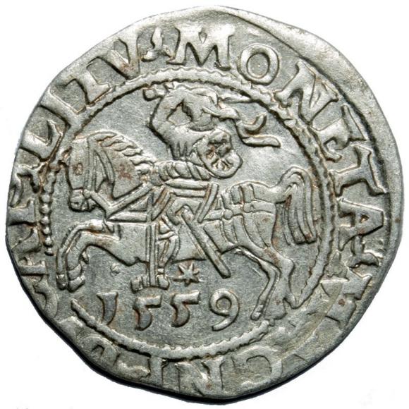 Półgrosz 1559 Zygmunt II August Wilno (1)