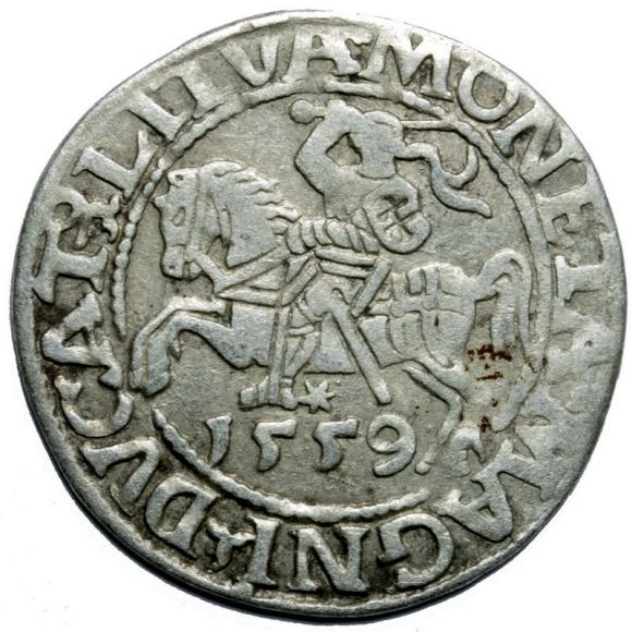 Półgrosz 1559 Zygmunt II August Wilno (1)