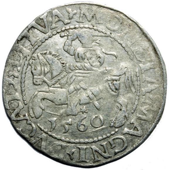 Półgrosz 1560 Zygmunt II August Wilno (1)