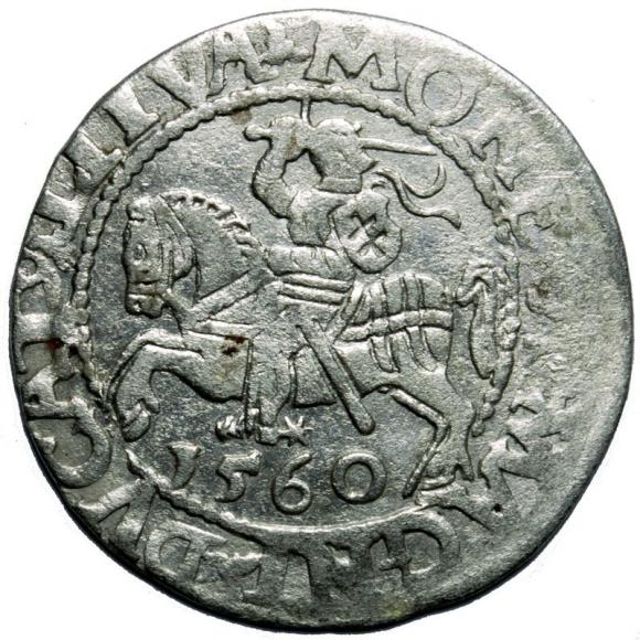 Półgrosz 1560 Zygmunt II August Wilno (1)