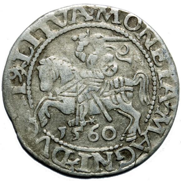 Półgrosz 1560 Zygmunt II August Wilno (1)