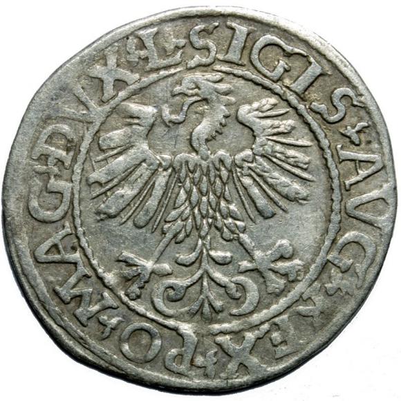 Półgrosz 1561 Zygmunt II August Wilno (2)