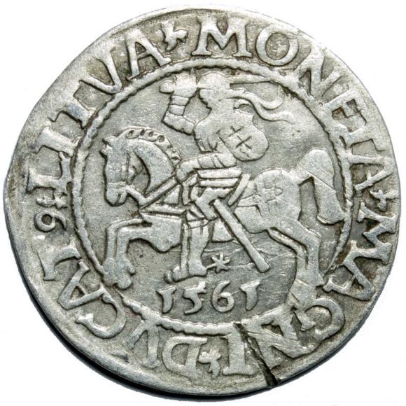 Półgrosz 1561 Zygmunt II August Wilno (1)