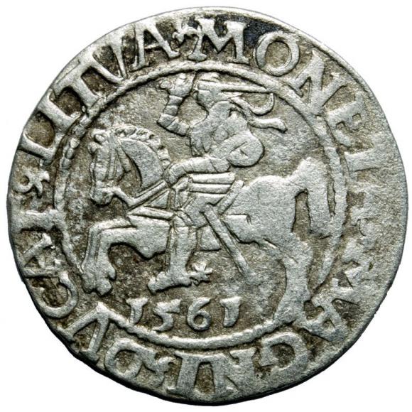 Półgrosz 1561 Zygmunt II August Wilno (1)