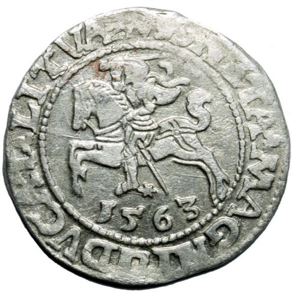 Półgrosz 1563 Zygmunt II August Wilno (1)