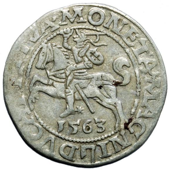 Półgrosz 1563 Zygmunt II August Wilno (1)