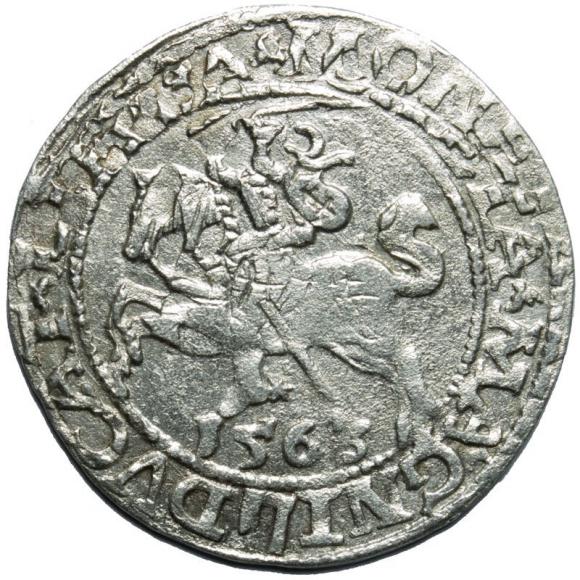 Półgrosz 1563 Zygmunt II August Wilno (1)