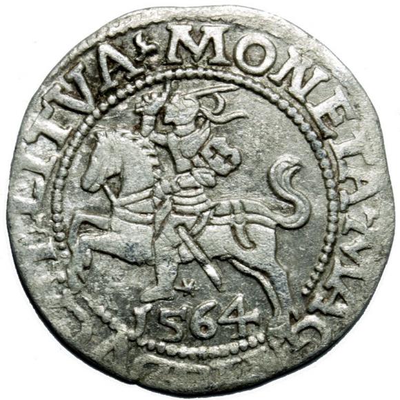 Półgrosz 1564 Zygmunt II August Wilno (1)