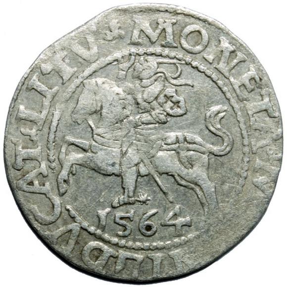 Półgrosz 1564 Zygmunt II August Wilno (1)