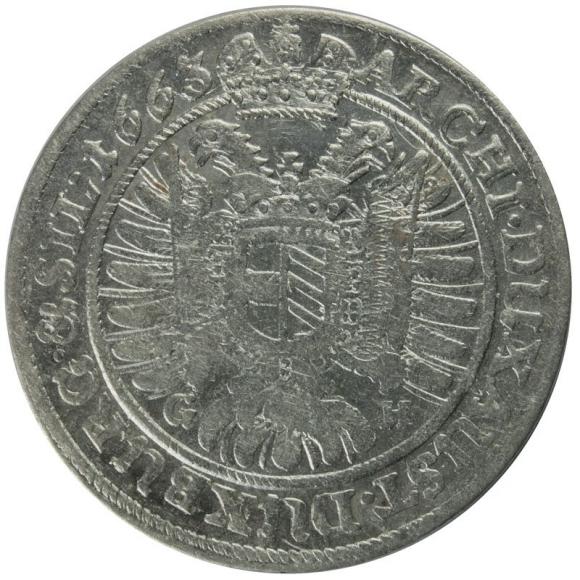 15 krajcarów 1663 Leopold I Habsburg Wrocław (2)