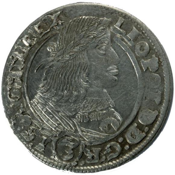 3 krajcary 1660 Leopold I Habsburg Wrocław (1)