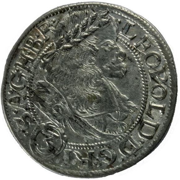 3 krajcary 1668 Leopold I Habsburg Wrocław (1)
