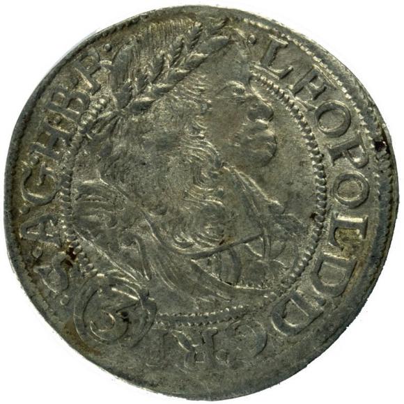 3 krajcary 1668 Leopold I Habsburg Wrocław (1)
