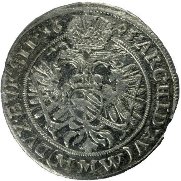 3 krajcary 1695 Leopold I Habsburg Wrocław (2)