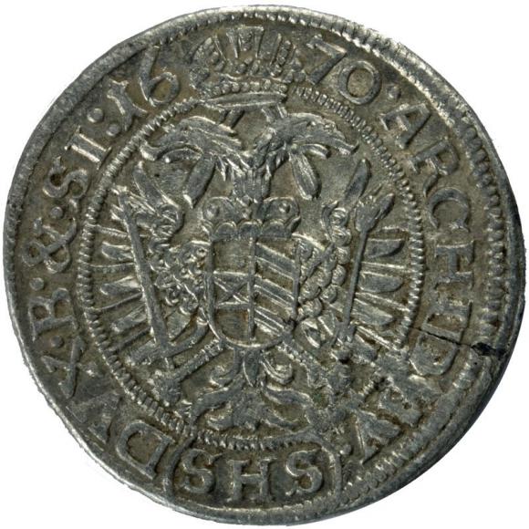 3 krajcary 1670 Leopold I Habsburg Wrocław (2)