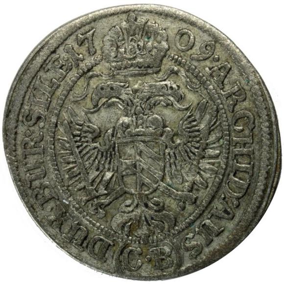 3 krajcary 1709 Józef I Habsburg Brzeg (2)