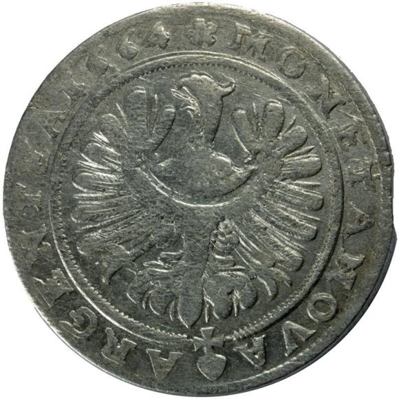 15 krajcarów 1664 Jerzy III Brzeski Księstwo Brzesko - Legnicko - Wołowskie Brzeg (2)
