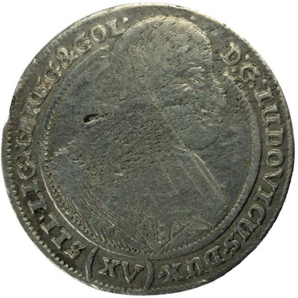 15 krajcarów 1662 Ludwik IV Legnicki Ksiestwo Brzesko - Legnicko - Wołowskie Brzeg (1)
