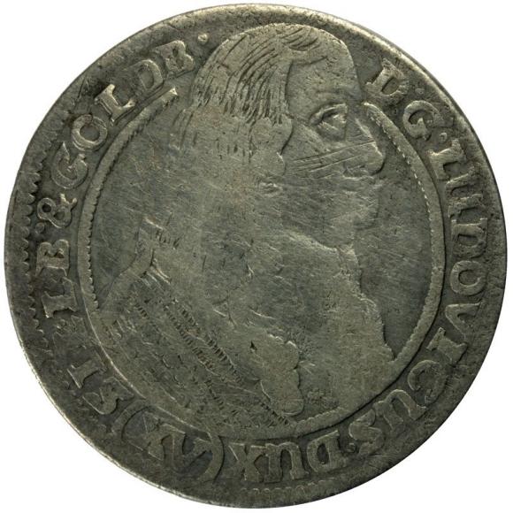15 krajcarów 1663 Ludwik IV Legnicki Księstwo Brzesko - Legnicko - Wołowskie Brzeg (1)