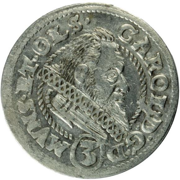 3 krajcary 1612 Karol II Podiebradowicz Księstwo Ziębicko - Oleśnickie Oleśnica (1)