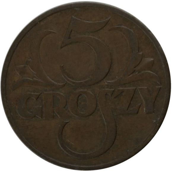 5 groszy 1937 II RP Warszawa (1)
