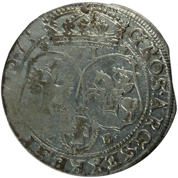 Szóstak 1667 Jan Kazimierz Bydgoszcz (2)