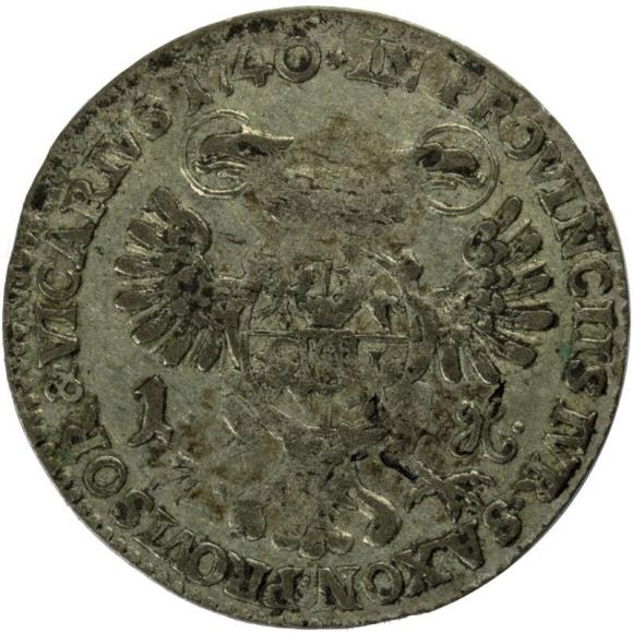 Grosz wikariacki 1740 August III Drezno (2)