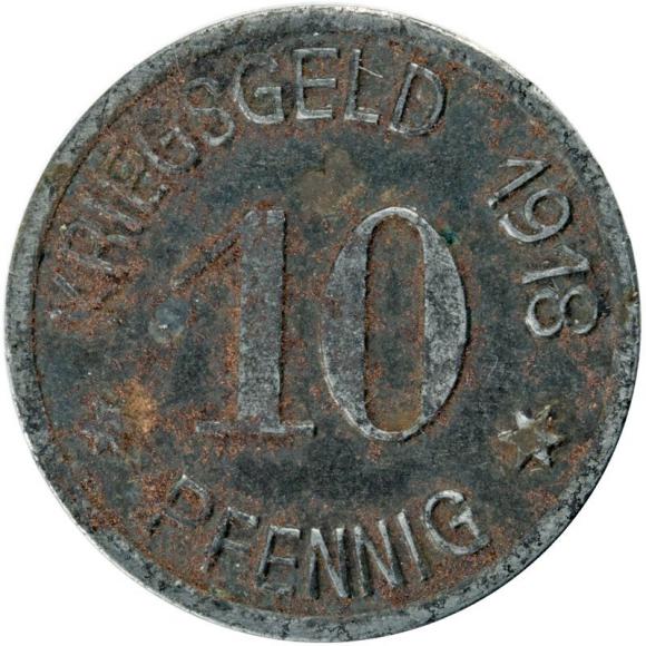 10 fenigów 1918 Towarzystwo Kupieckie Oleśnica / Oels (1)