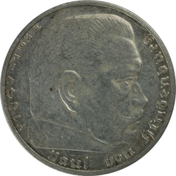 2 marki 1937 E Paul von Hindenburg Niemcy Muldenhutten (1)