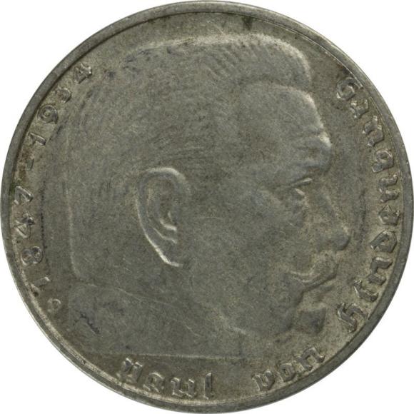 2 marki 1937 E Paul von Hindenburg Niemcy Muldenhutten (1)