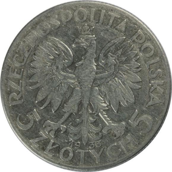5 złotych 1933 Głowa Kobiety II RP Warszawa (2)