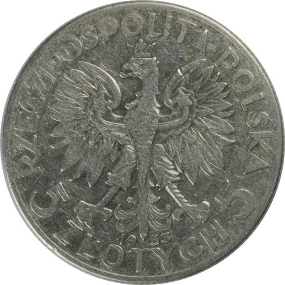 5 złotych 1933 Głowa Kobiety II RP Warszawa (2)