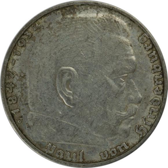 2 marki 1937 J Paul von Hindenburg Niemcy Hamburg (1)