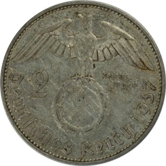 2 marki 1937 J Paul von Hindenburg Niemcy Hamburg (2)