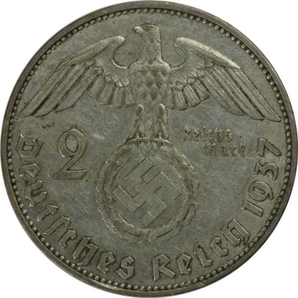 2 marki 1937 J Paul von Hindenburg Niemcy Hamburg (2)