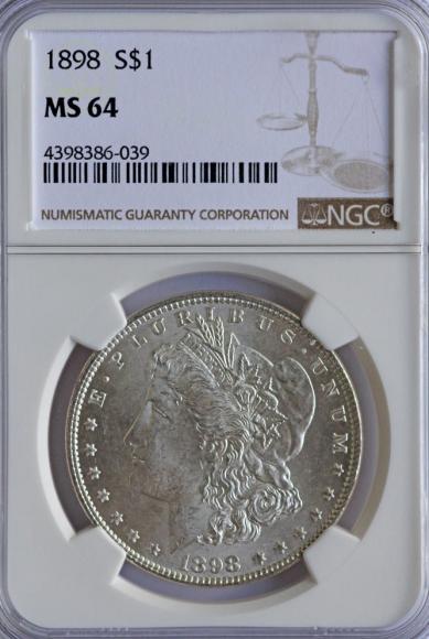 1 dolar 1898 USA grading NGC MS64 (1)